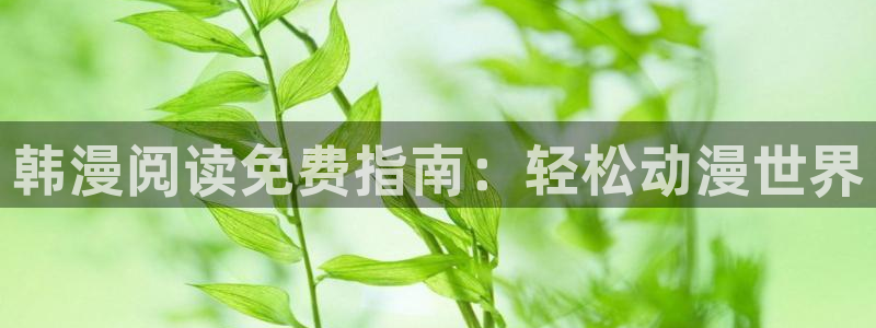蛙漫地址：韩漫阅读免费指南：轻松动漫世界